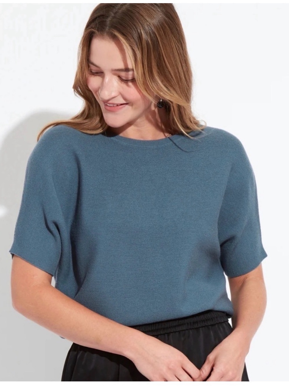 R / Label Reset Wool Sweater in teal NWOT
